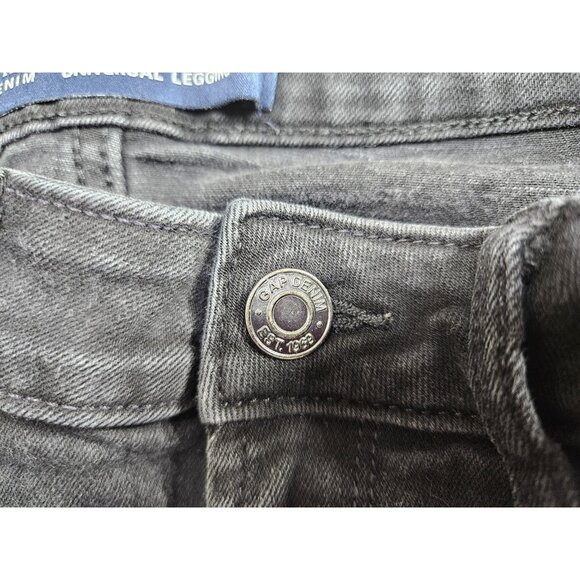 Gap Jeans Womens 8/29 Short Black High Rise Universal Legging Stretch Denim - Picture 5 of 11